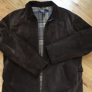 Polo by Ralph Lauren chocolate brown suede coat.